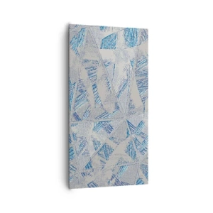 Canvastavla - Bild på duk - I en gråblå labyrint - 65x120 cm