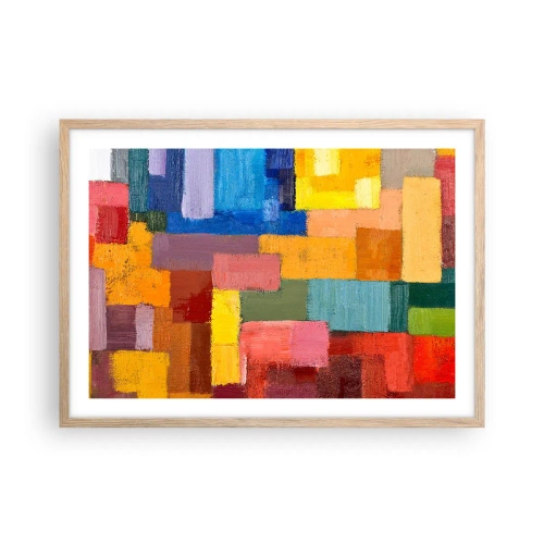 Affisch i ram av ljusek - Alla olika, alla färgglada - 70x50 cm