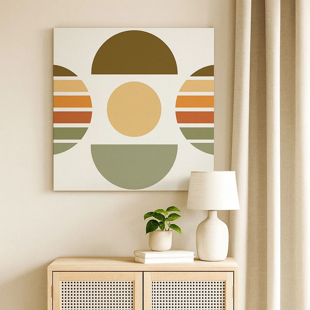 Canvastavla - Bild på duk - I jordens färger - 30x30 cm