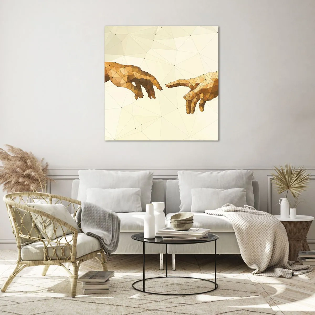 Glastavla - Bild på glas - Gudomlig geometri - 30x30 cm