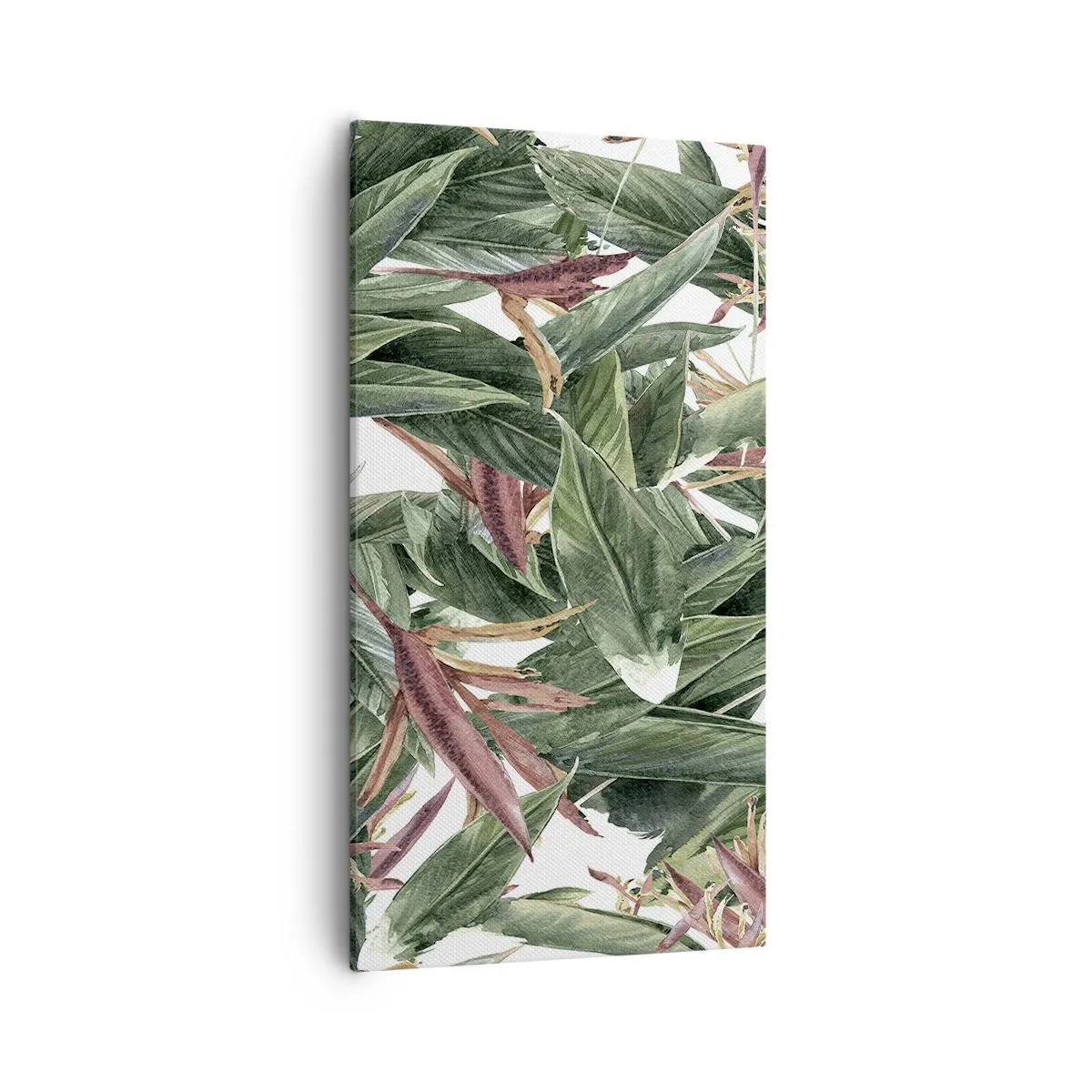 Canvastavla - Bild på duk - Smaragd-lila växter - 55x100 cm