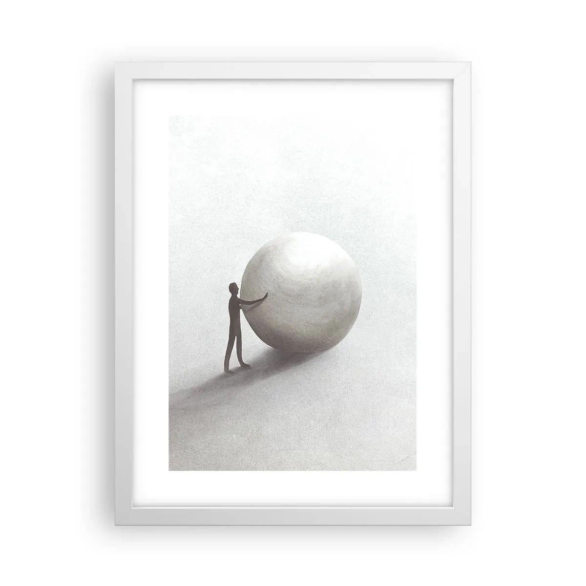 Affisch i vit ram - Livets spel - 30x40 cm