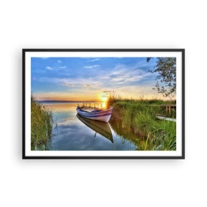 Affisch i svart ram - Uppfyllda drömmars vik - 91x61 cm