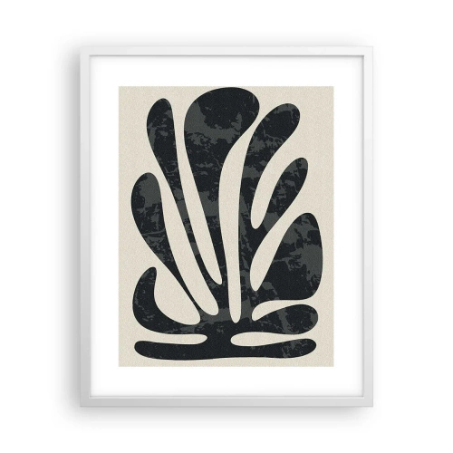 Affisch i vit ram - Abstraktion med flera fingrar - 40x50 cm