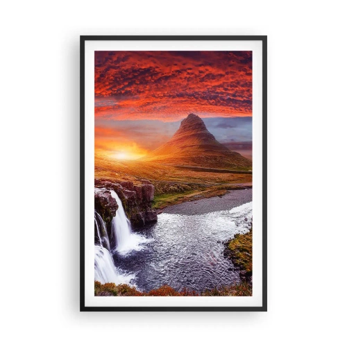 Affisch i svart ram - Utsikt över Midgård - 61x91 cm