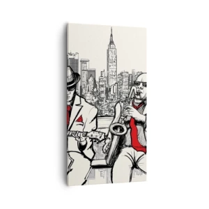 Canvastavla - Bild på duk - New Yorks improvisation - 55x100 cm