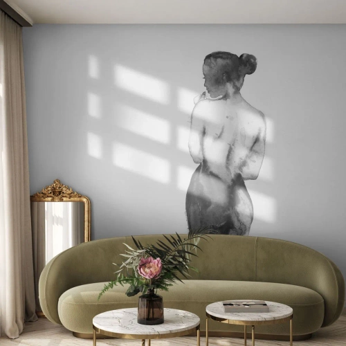 Självhäftande Fototapet Deluxe Sticker - Världen försvinner i hennes närvaro - Kvinna, Kvinnans kropp, Grafik - 500x350 cm