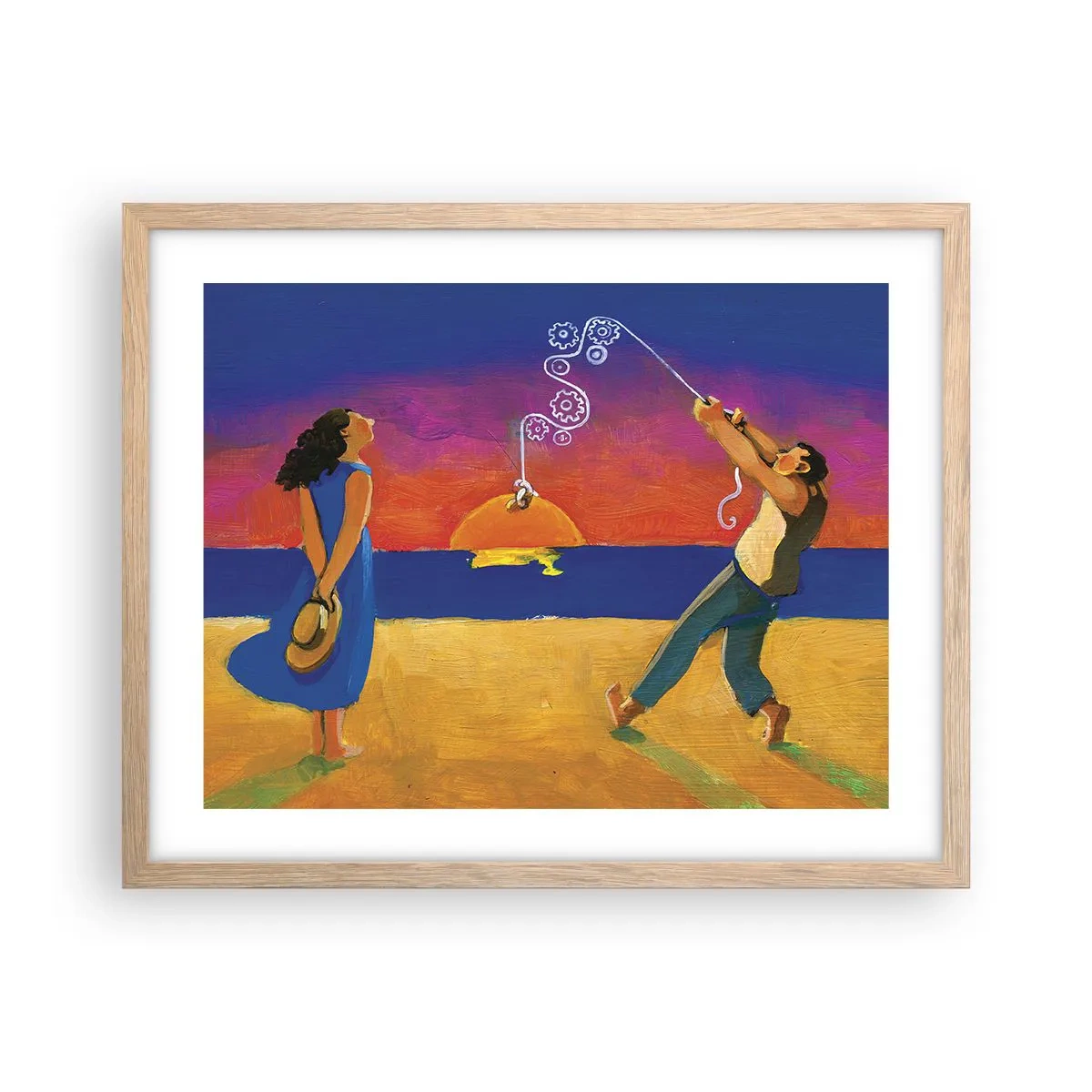 Affisch i ram av ljusek - Mer än en stjärna från himlen - 50x40 cm