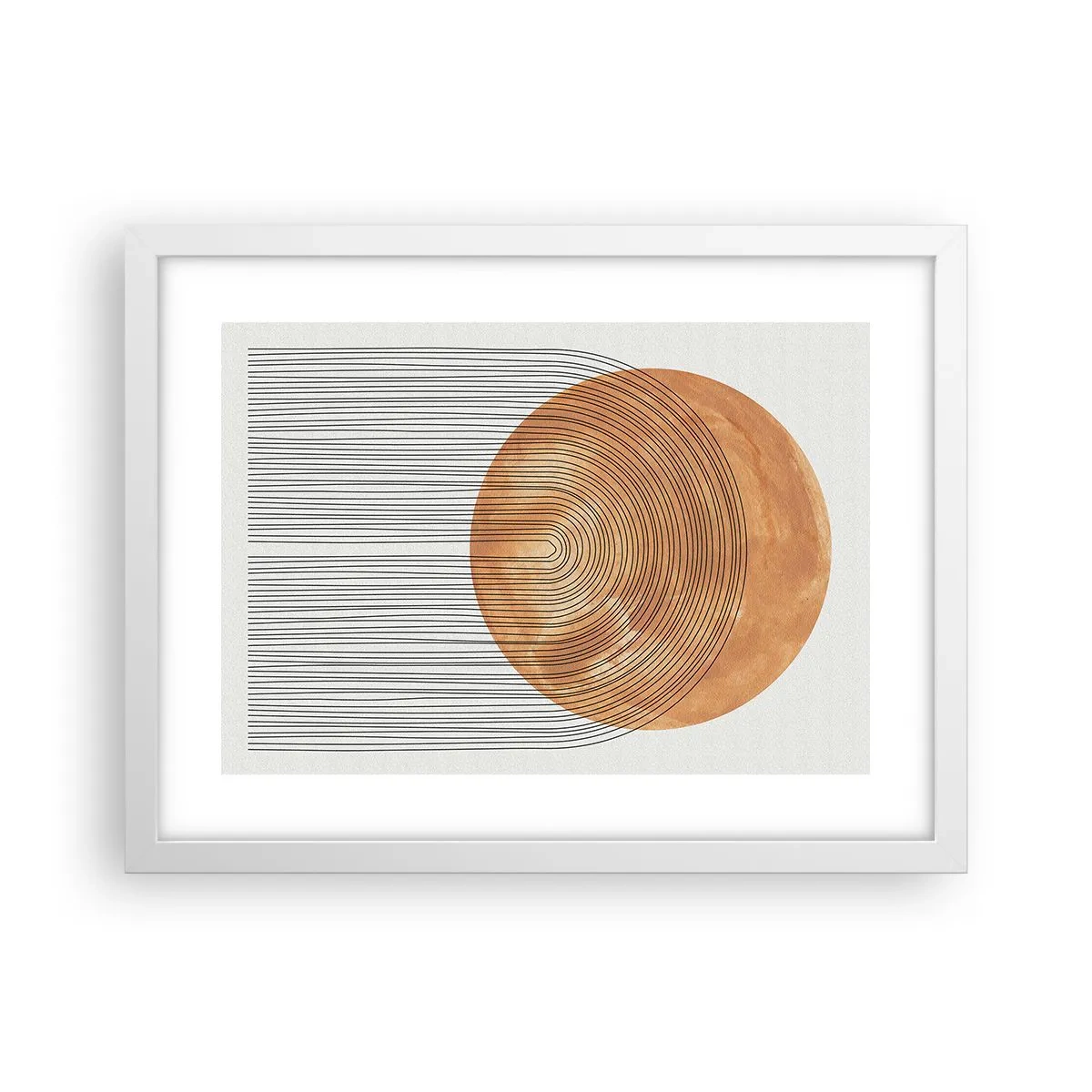 Affisch i vit ram - En solig komposition - 40x30 cm