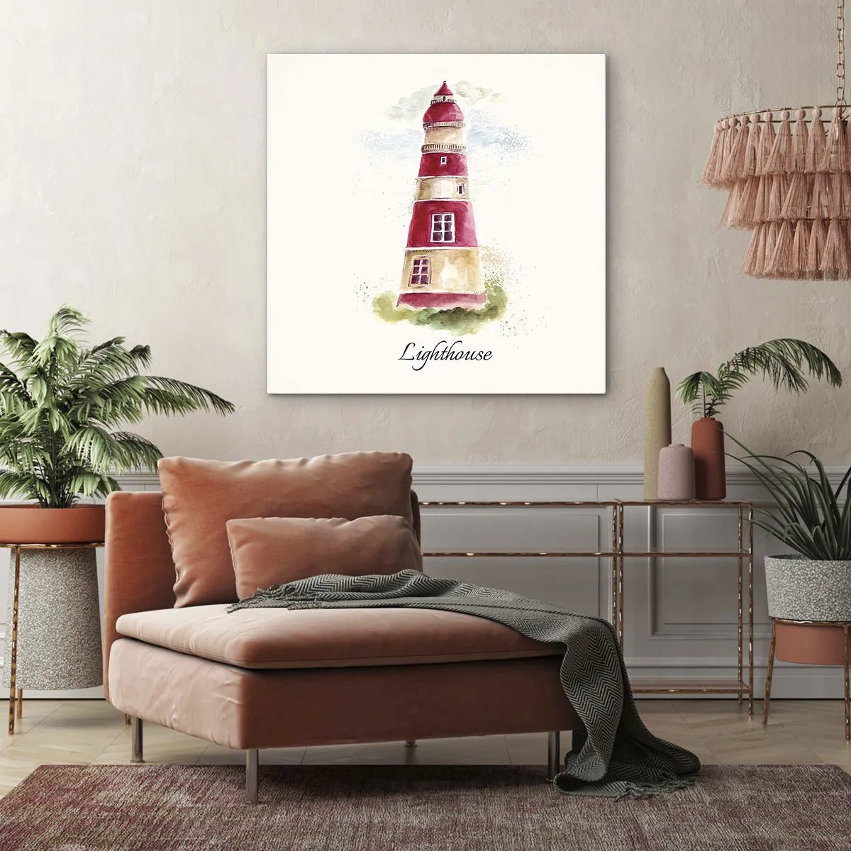 Canvastavla - Bild på duk - Det är alltid något väder - 40x40 cm