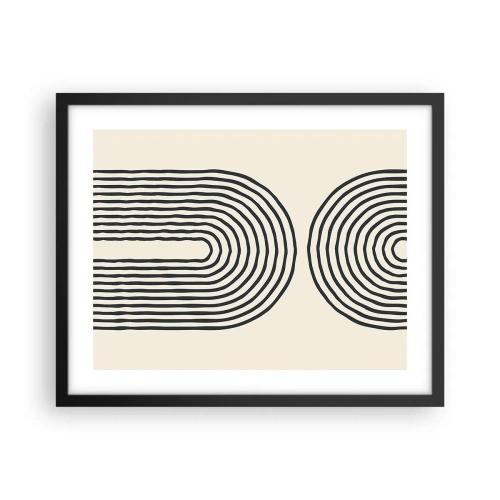 Affisch i svart ram - Om en stund... - 50x40 cm