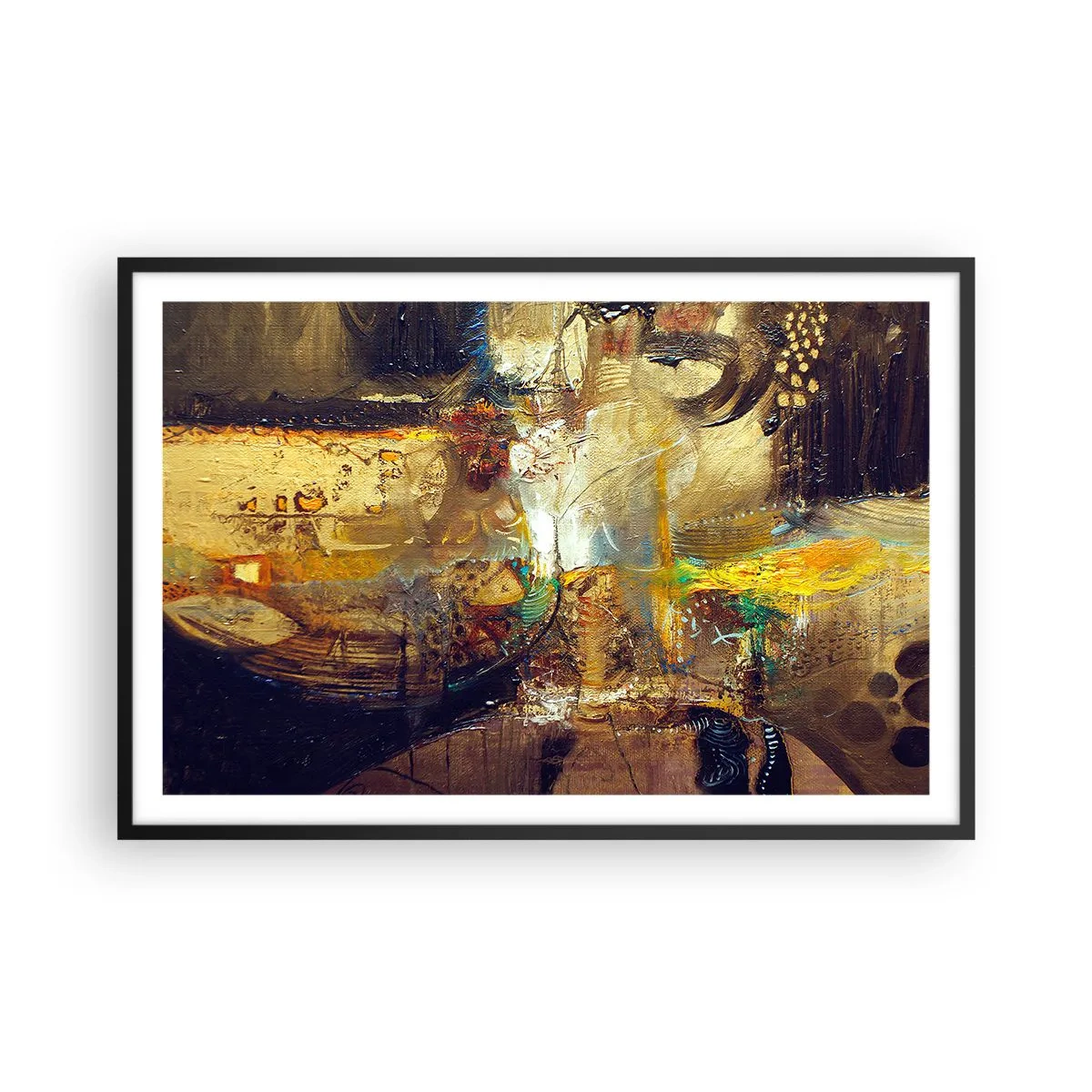 Affisch i svart ram - Kallt, varmare, hett - 91x61 cm