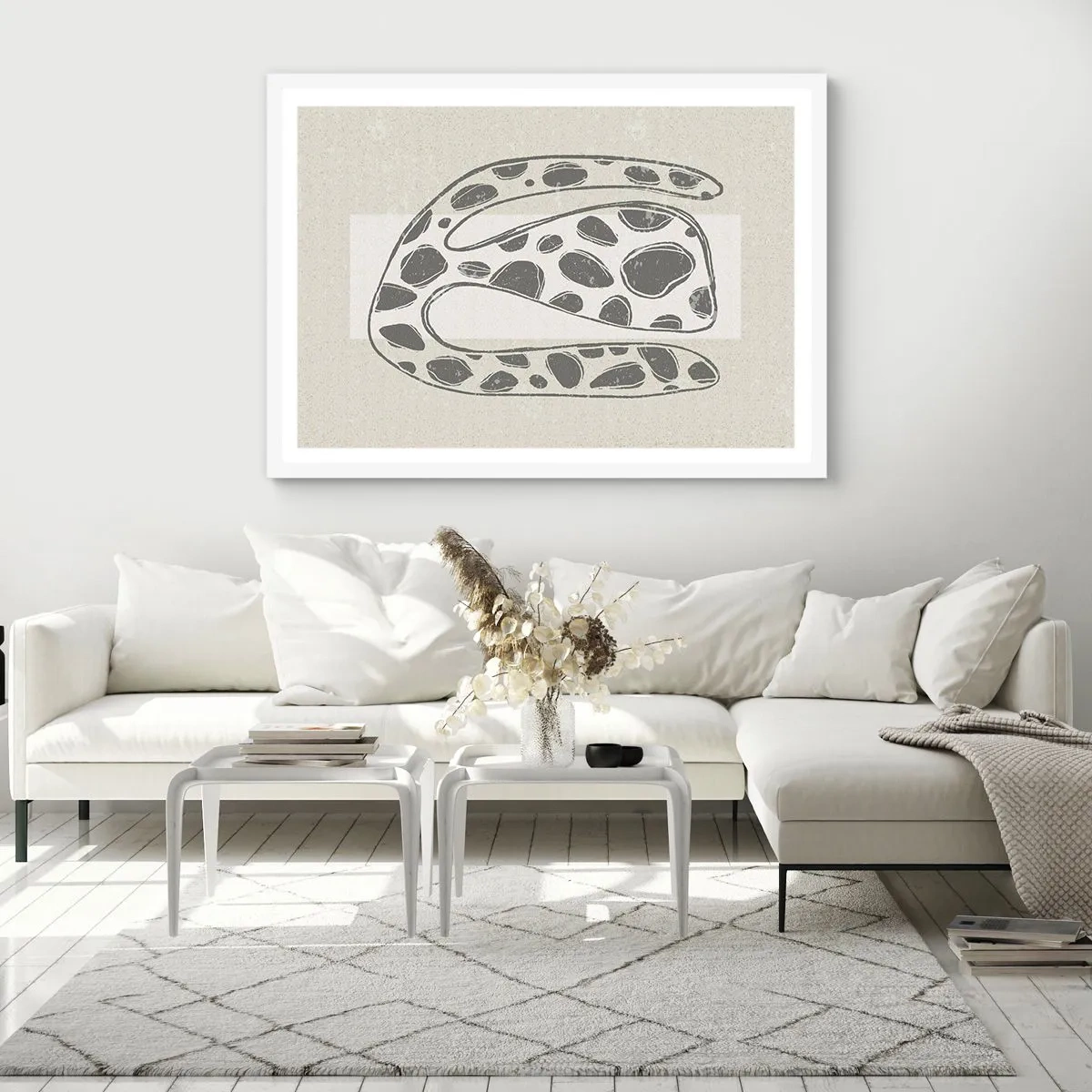 Affisch i vit ram - En bisarr varelse - 100x70 cm