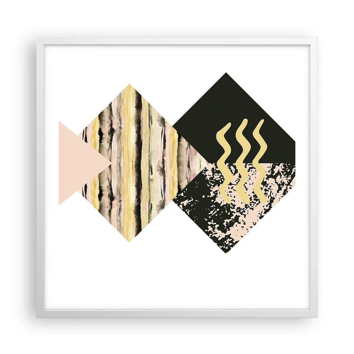 Affisch i vit ram - Inte så enkelt - 60x60 cm