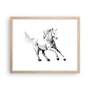 Affisch i ram av ljusek - Obändig själ - 50x40 cm