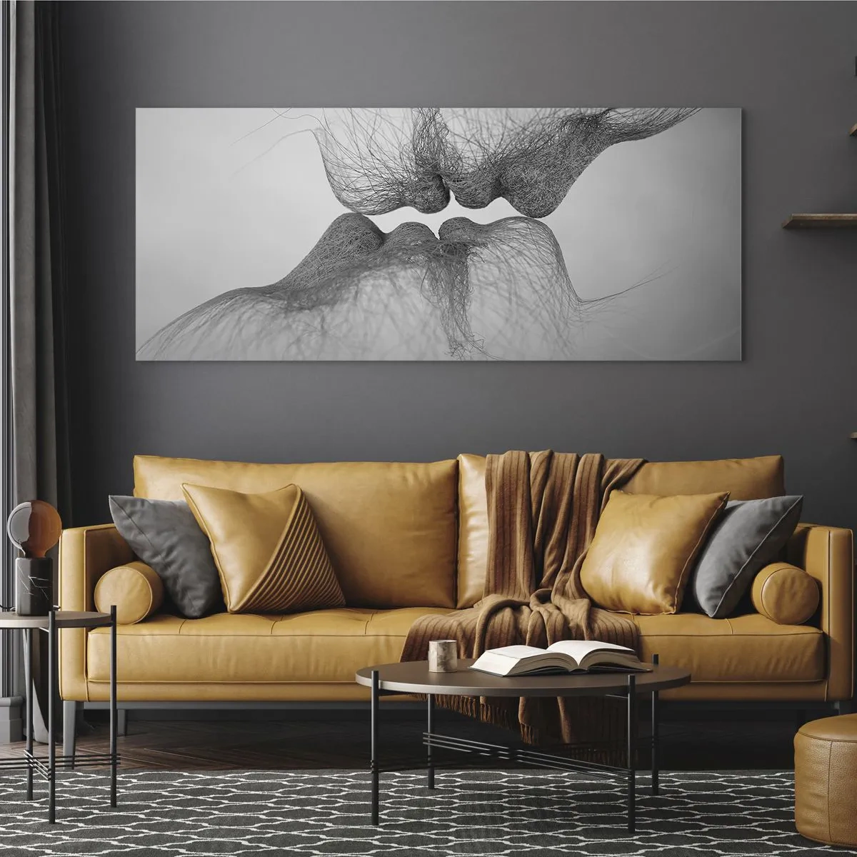 Glastavla - Bild på glas - Vindens kyss - 160x50 cm