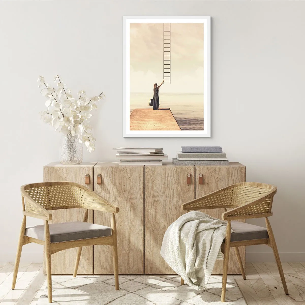 Affisch i vit ram - Magisk resa - 50x70 cm