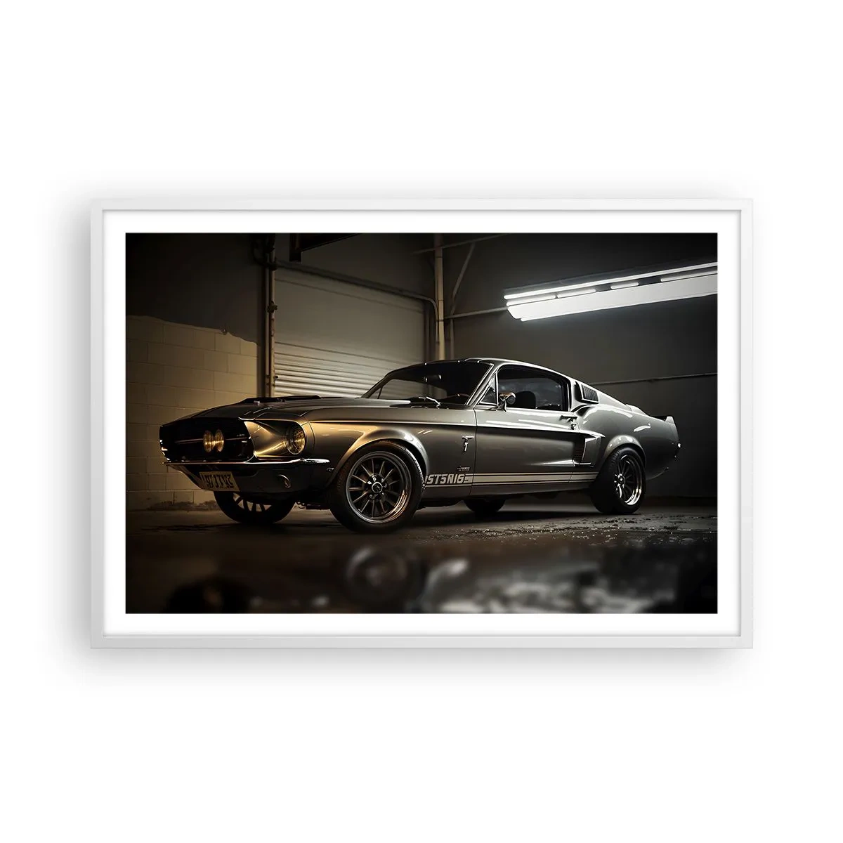 Affisch i vit ram - Tillbaka till det förflutna - 91x61 cm