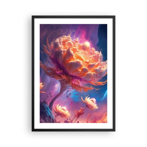 Affisch i svart ram - Ett fantastiskt träd i form av en blommande blomma - 50x70cm - En annan värld - Modern väggdekoration för vardagsrum och sovrum ARTTOR