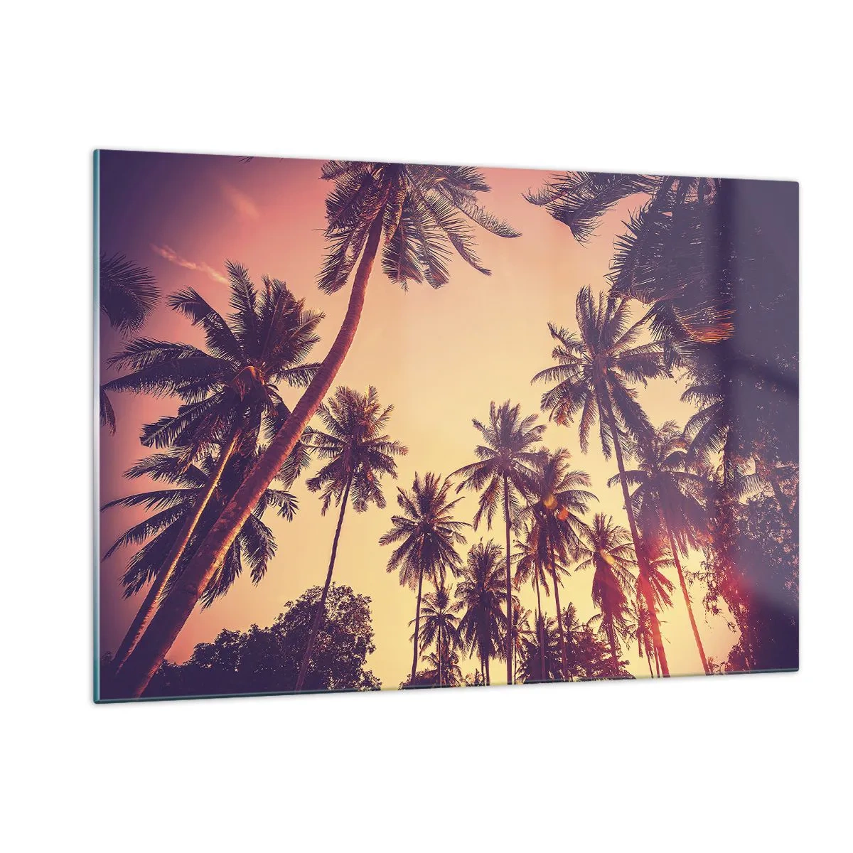 Glastavla - Bild på glas - Tropisk variation - 120x80 cm