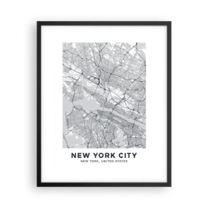 Affisch i svart ram - Metropolens anatomi - 40x50 cm