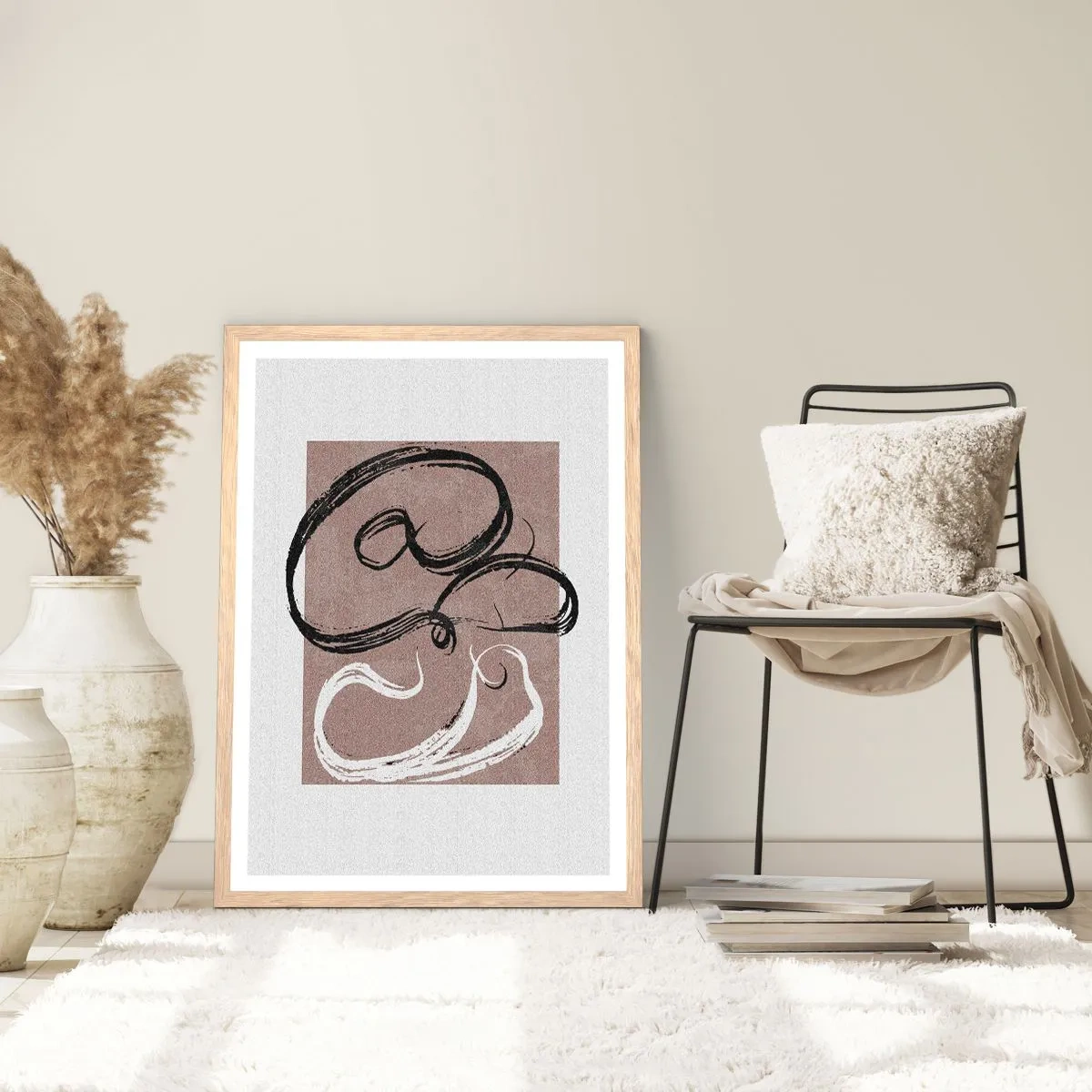 Affisch i ram av ljusek - Komposition - sökande efter fullständighet - 40x50 cm