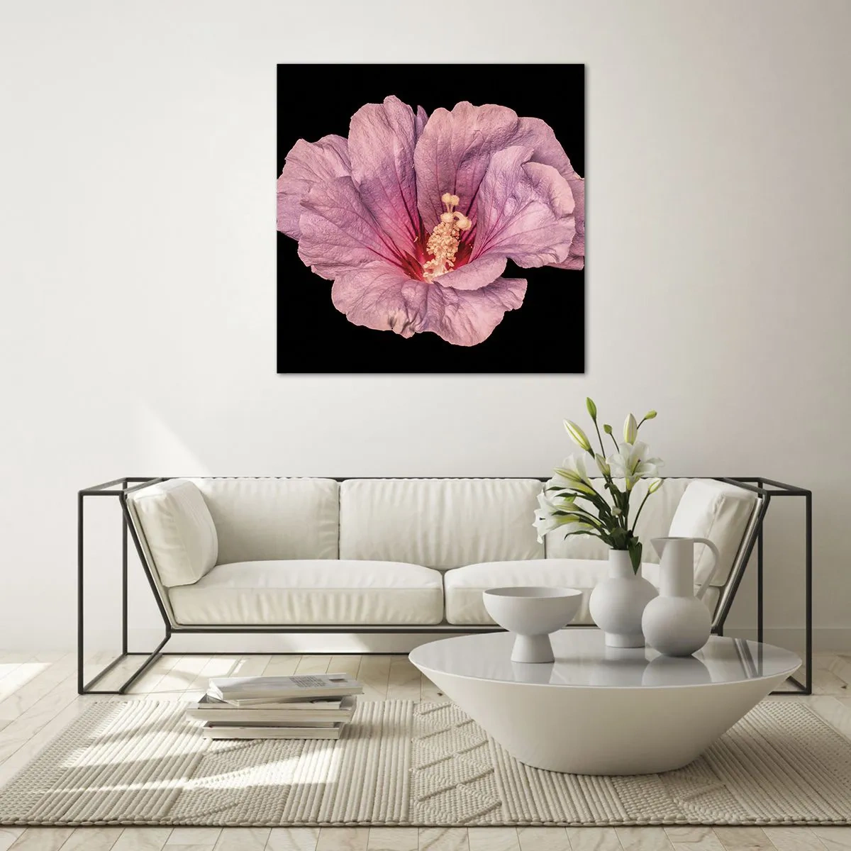 Glastavla - Bild på glas - Rakt till hjärtat - 70x70 cm