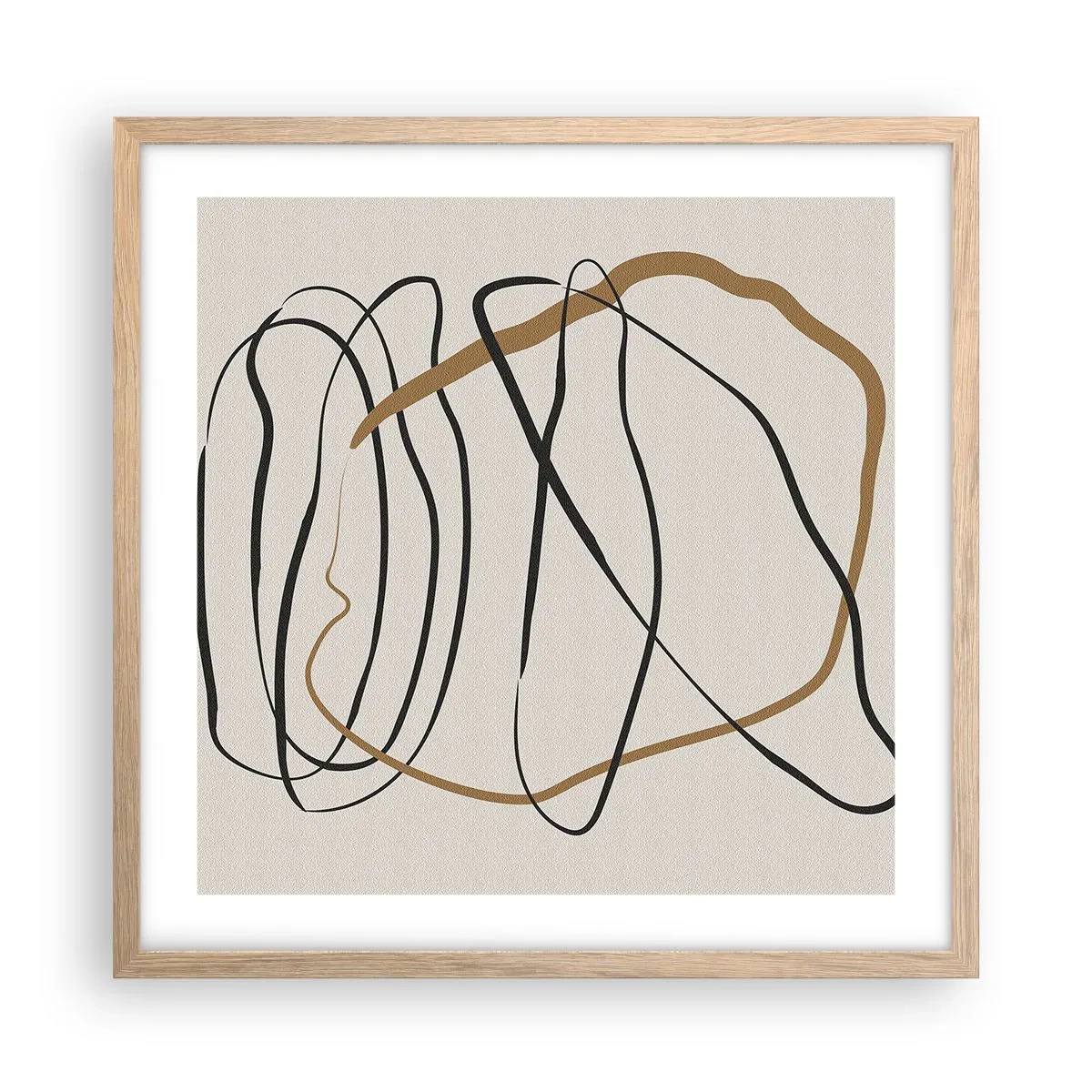 Affisch i ram av ljusek - Komposition: besittande dans - 50x50 cm