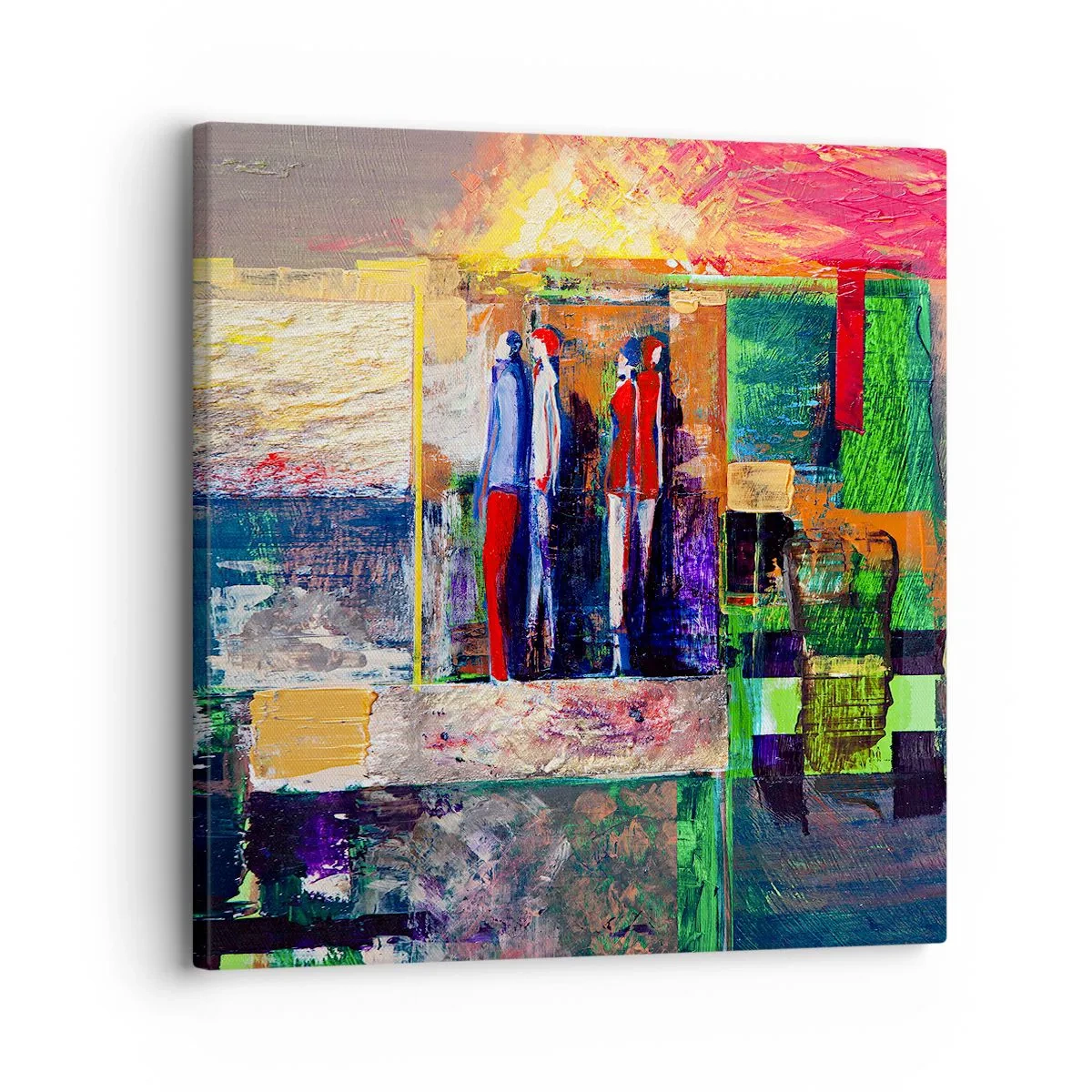 Canvastavla - Bild på duk - Relationer och emotioner - 30x30 cm