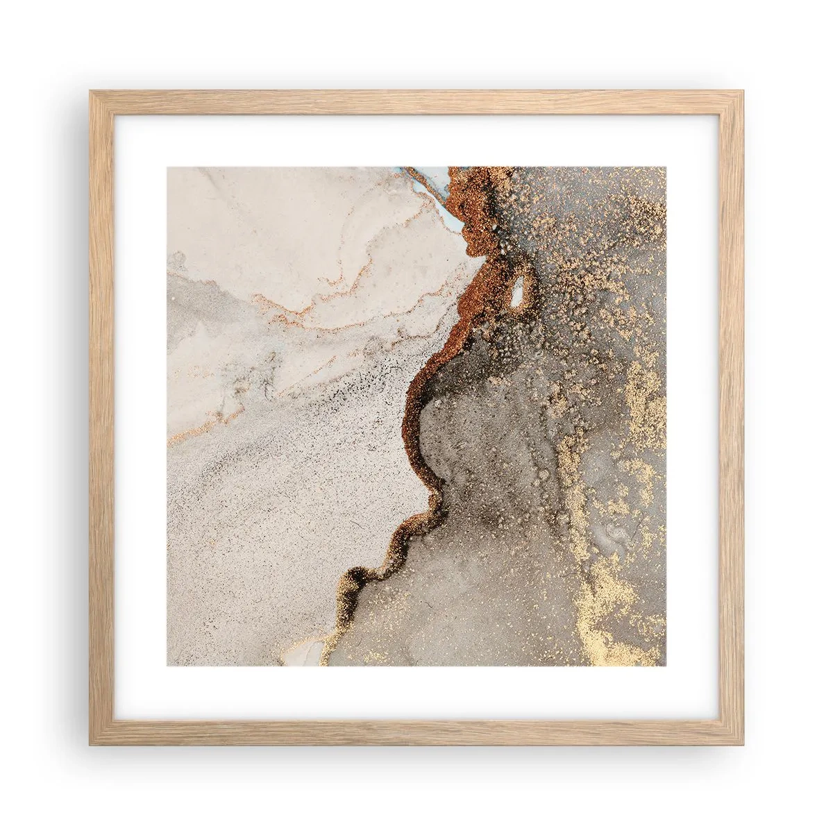 Affisch i ram av ljusek - På färgernas gräns - 40x40 cm