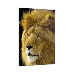 Glastavla - Bild på glas - Kungens porträtt - 80x120 cm