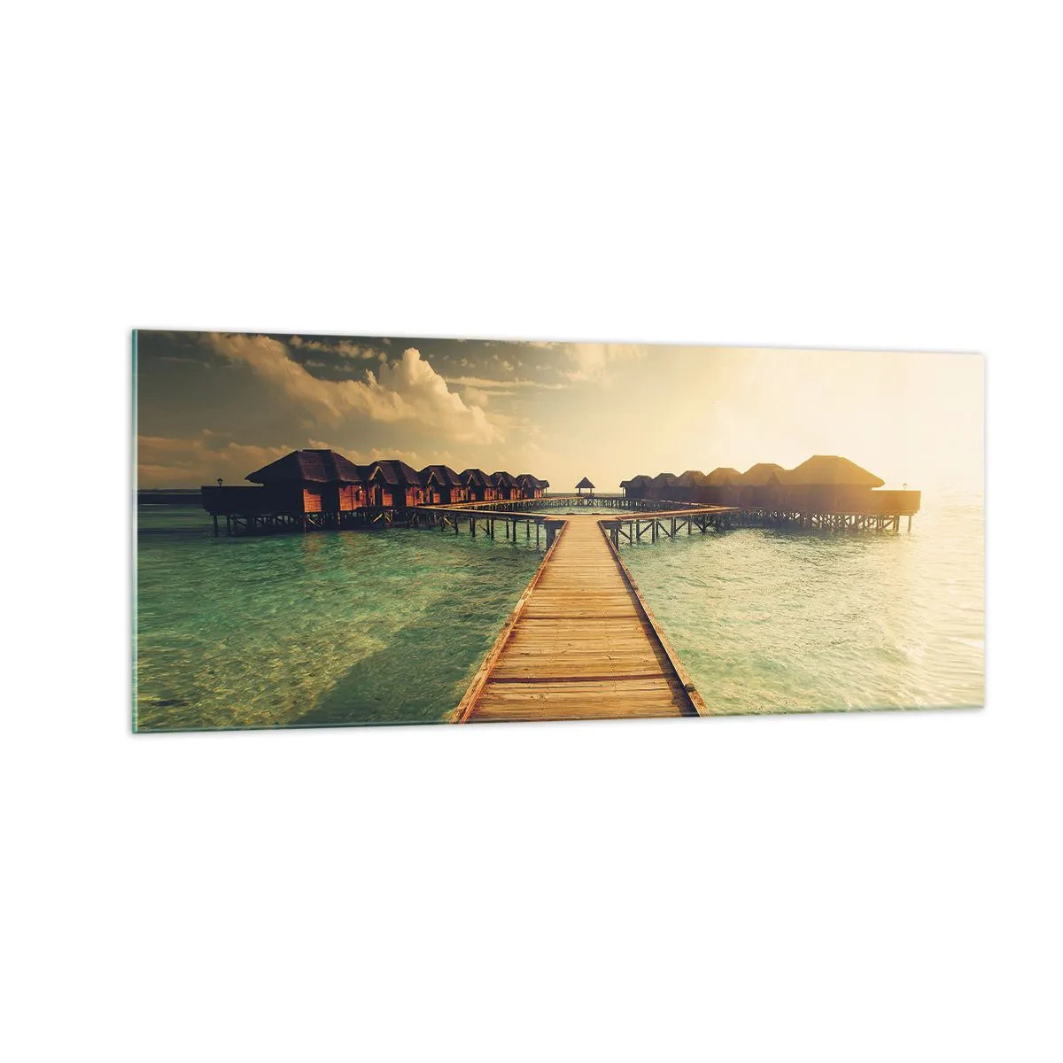 Glastavla - Bild på glas - Varm inbjudan - 100x40 cm