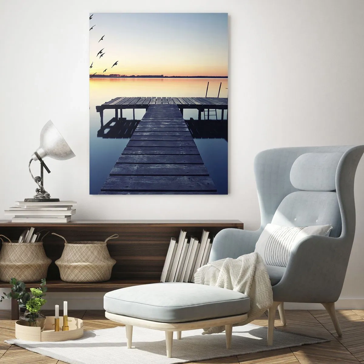 Glastavla - Bild på glas - Det var en bra dag - 50x70 cm