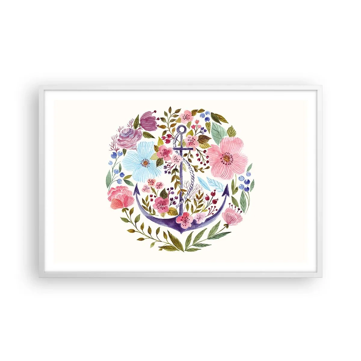 Affisch i vit ram - En seglares goda sömn - 91x61 cm