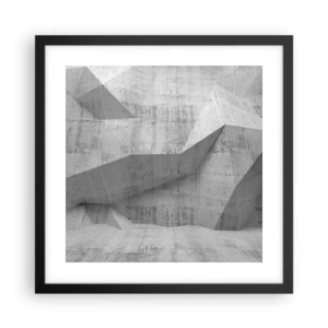 Affisch i svart ram - En riktig utmaning - 40x40 cm