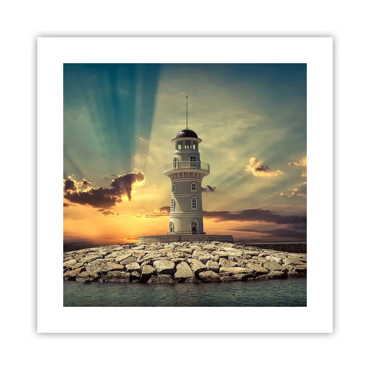 Affisch - Ljus - Godhet - Skönhet - 40x40 cm