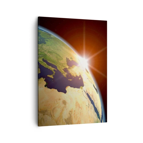 Canvastavla - Bild på duk - Soluppgång - 50x70 cm