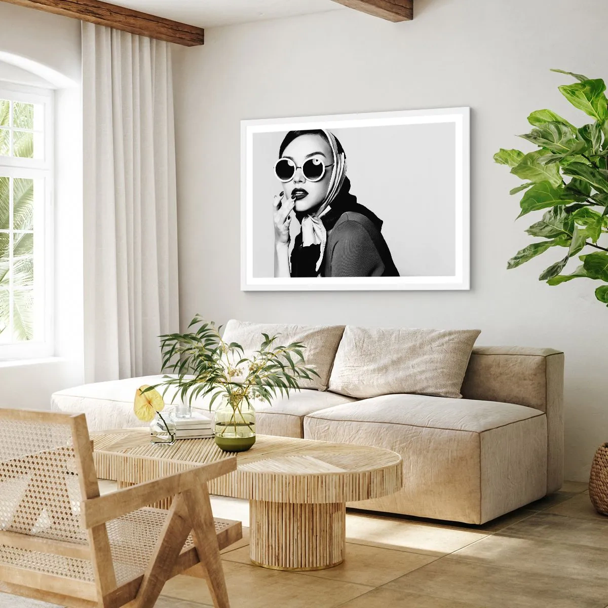 Affisch i vit ram - Hälsningar från 60-talet - 70x50 cm