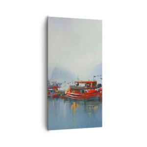 Canvastavla - Bild på duk - Världens ände - 65x120 cm