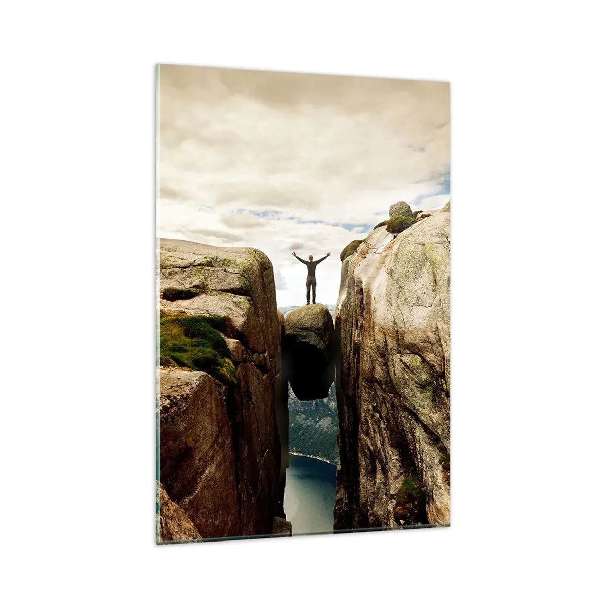 Glastavla - Bild på glas - Hur jag mår?! - 80x120 cm