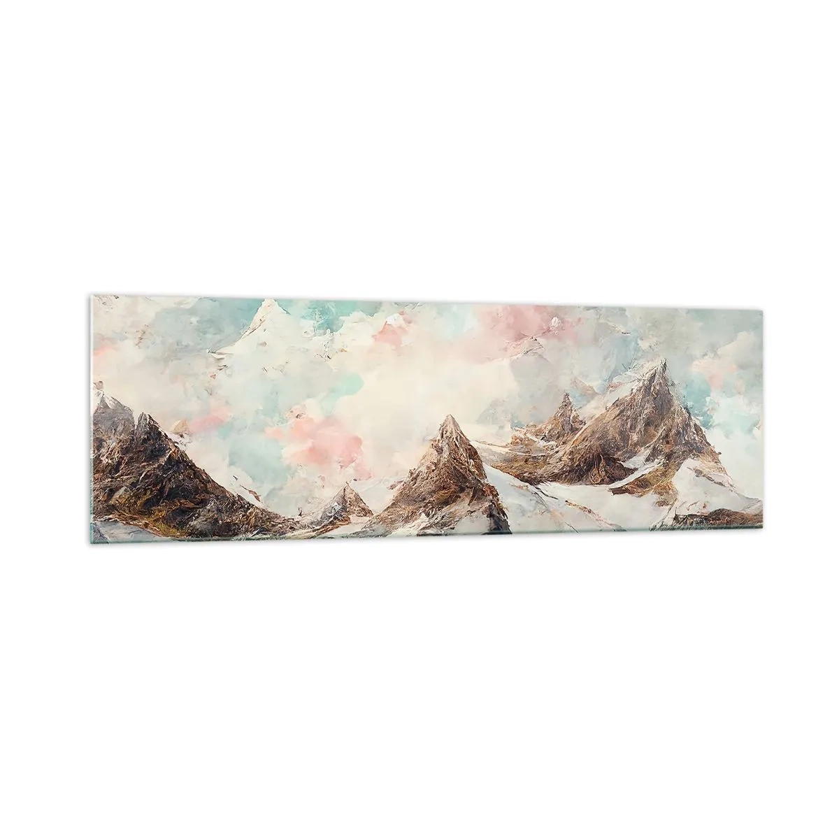 Glastavla - Bild på glas - Steniga blad - 160x50 cm