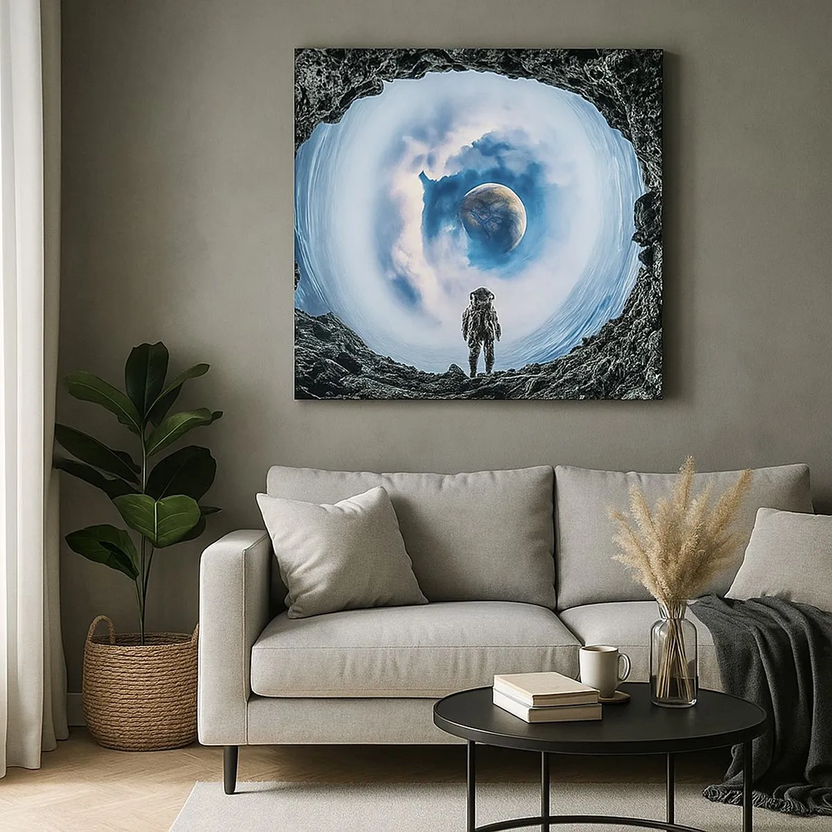 Canvastavla - Bild på duk - Det är inte långt kvar hem - 30x30 cm