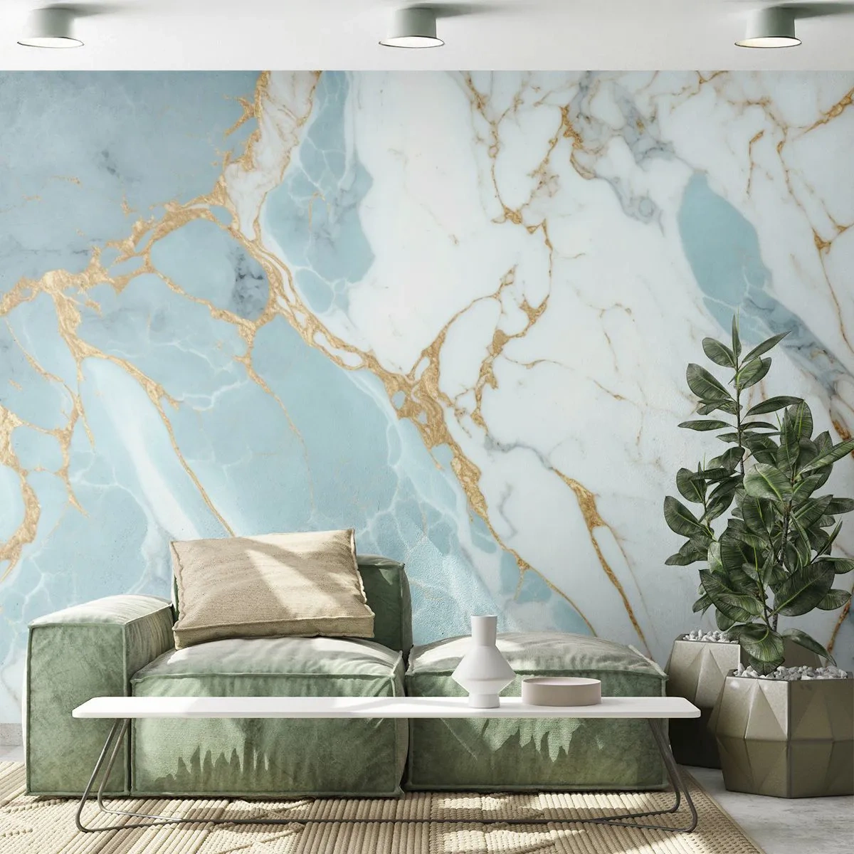 Fototapet Premium Sand - Stenrikedom - Art déco, Glamour, Marmor - 100x70 cm