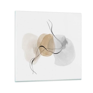 Glastavla - Bild på glas - Luftpärlor - 30x30 cm