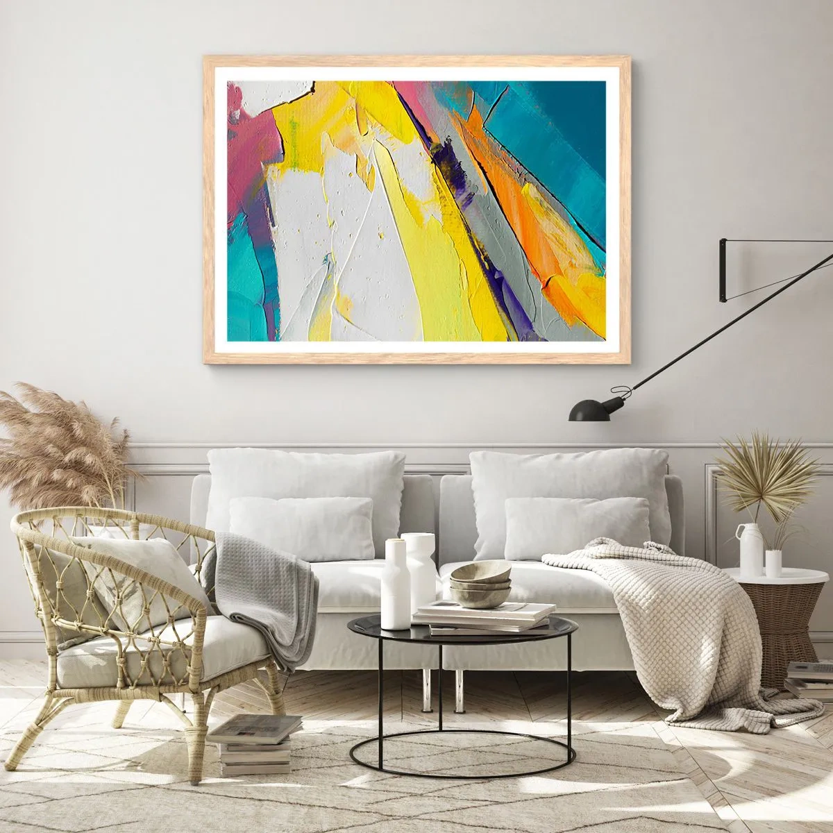 Affisch i ram av ljusek - Världens anatomi - 70x50 cm