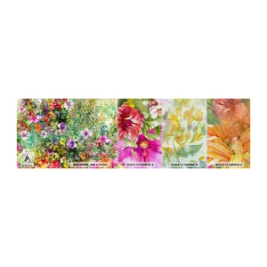 Provbit av fototapet Premium Canvas - Ta en dopp i blommorna - Blommor, Trädgård, Natur - 100x30 cm