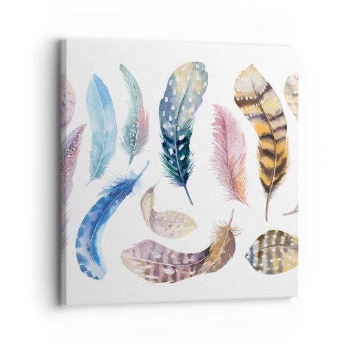 Canvastavla - Bild på duk - Lätta, färgglada och färgrika - 30x30 cm