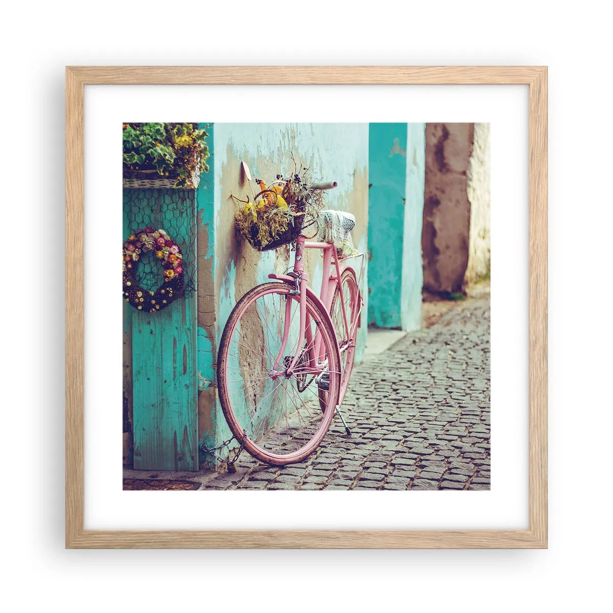 Affisch i ram av ljusek - Strax tillbaka - 40x40 cm