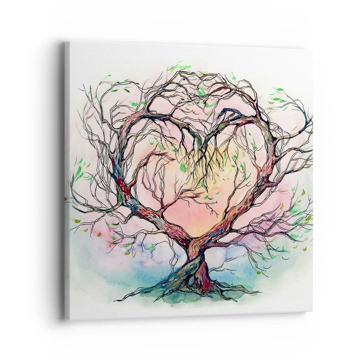 Canvastavla - Bild på duk - Tillsammans mot stormarna - 40x40 cm