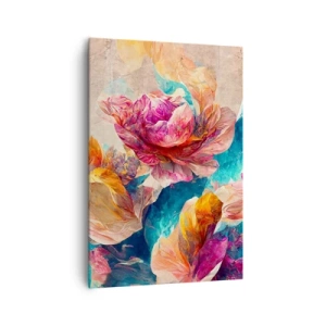 Canvastavla - Bild på duk - Den färgsprakande prakten hos en bukett - 70x100 cm